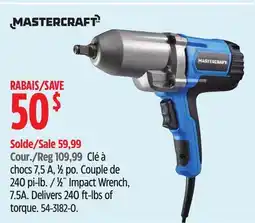 Canadian Tire MASTERCRAFT 1/2 Impact Wrench, 7.5A offer