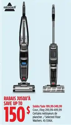 Canadian Tire BISSEL Selected Floor Washers offer