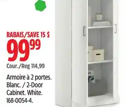 Canadian Tire Sauder 2-Door Cabinet. White offer