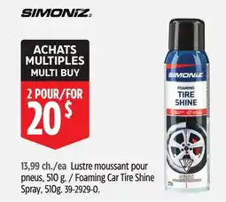 Canadian Tire Foaming Car Tire Shine Spray offer