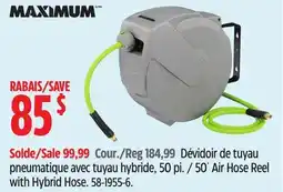 Canadian Tire MAXIMUM 50´ Air Hose Reel with Hybrid Hose offer
