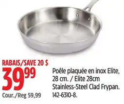 Canadian Tire Vida by PADERNO Elite 28cm Stainless-Steel Clad Frypan offer