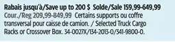 Canadian Tire Selected Truck Cargo Racks or Crossover Box offer
