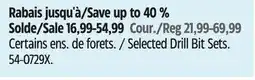 Canadian Tire Dewalt Selected Drill Bit Sets offer