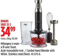 Canadian Tire MASTER Chef Corded Hand Blender with Whisk offer