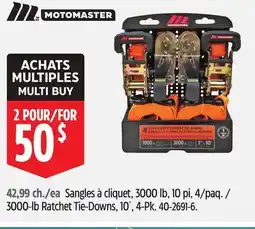 Canadian Tire MotoMaster 3000-lb Ratchet Tie-Downs offer