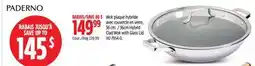 Canadian Tire Paderno 36cm Hybrid Clad Wok with Glass Lid offer