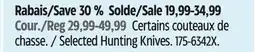 Canadian Tire Smith Wesson Selected Hunting Knives offer