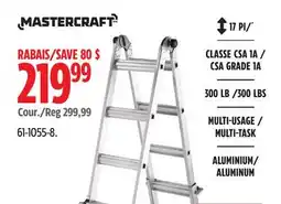 Canadian Tire Mastercraft Grade 1A Aluminum Multi-Task Ladder, 17-ft, 300-lb offer