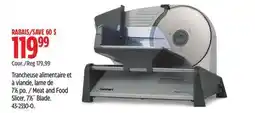 Canadian Tire Cuisinart Meat and Food Slicer offer