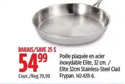 Canadian Tire Vida by PADERNO Elite 32cm Stainless-Steel Clad Frypan offer