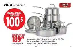 Canadian Tire Vida by PADERNO 12-Pc Elite Series 3-Ply Stainless-Steel Cookset offer