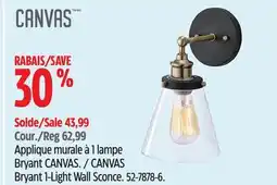 Canadian Tire CANVAS Bryant 1-Light Wall Sconce offer