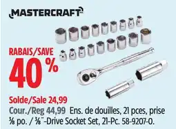 Canadian Tire Mastercraft 3⁄8˝-Drive Socket Set offer