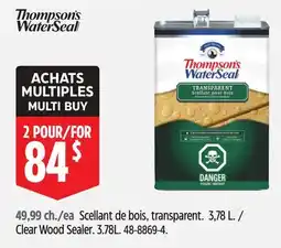 Canadian Tire Thompson's Clear Wood Sealer offer