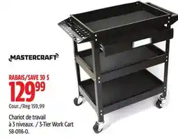 Canadian Tire MASTERCRAFT 3-Tier Work Cart offer