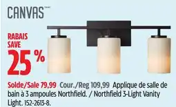 Canadian Tire Canvas Northfield 3-Light Vanity Light offer