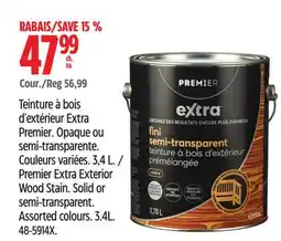 Canadian Tire Premier Extra Exterior Wood Stain offer
