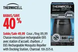 Canadian Tire Thermacell E65 Rechargeable Mosquito Repeller with Docking Station offer