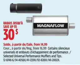 Canadian Tire Magnaflow Selected Universal Performance Mufflers and Tips offer