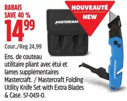 Canadian Tire Mastercraft Folding Utility Knife Set with Extra Blades offer