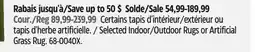 Canadian Tire CANVAS Selected Indoor/Outdoor Rugs or Artificial Grass Rug offer
