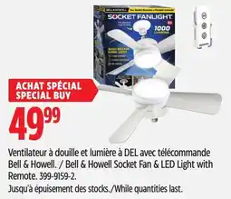 Canadian Tire As Seen On TV Bell & Howell Socket Fan Light with Remote offer