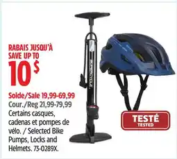 Canadian Tire Supercycle Selected Bike Pumps, Locks and Helmets offer