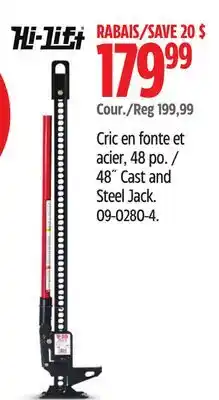 Canadian Tire Hi-lift48˝ Cast and Steel Jack offer