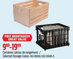 Canadian Tire Selected Storage Crates offer