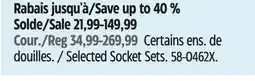 Canadian Tire Mastercraft Selected Socket Sets offer