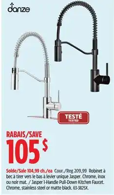 Canadian Tire Danze Jasper 1-Handle Pull-Down Kitchen Faucet offer