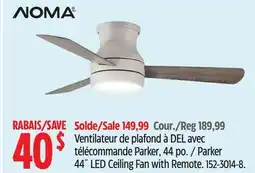 Canadian Tire Noma Parker 44˝ LED Ceiling Fan with Remote offer
