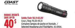 Canadian Tire COAST Selected Headlamp and Flashlights offer