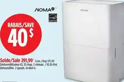 Canadian Tire NOMA iQ 35-Pint Dehumidifier offer