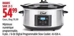 Canadian Tire MASTER Chef 6-Qt Digital Programmable Slow Cooker offer