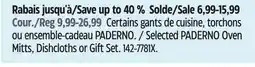 Canadian Tire Selected PADERNO Oven Mitts offer