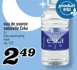 Marché Richelieu EAU DE SOURCE NATURELLE ESKA | ESKA NATURAL SPRING WATER offer