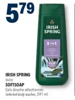 Familiprix IRISH SPRING or SOFTSOAP, Selected body washes, 591 ml offer