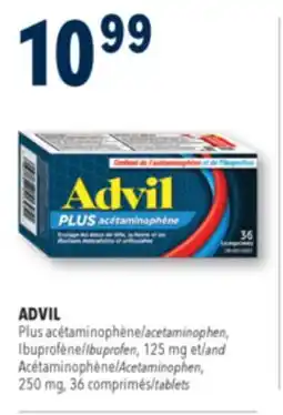 Familiprix ADVIL, Plus acetaminophen, Ibuprofen, 125 mg, 36 tablets offer