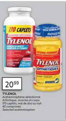 Brunet TYLENOL Acétaminophène sélectionné Arthritique, muscles et corps offer