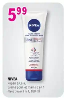 Familiprix Nivea Repair & Care 3-in-1 hand cream 100ml offer