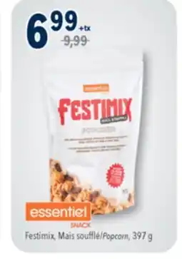 Familiprix ESSENTIEL SNACK, Festimix, Popcorn, 397g offer