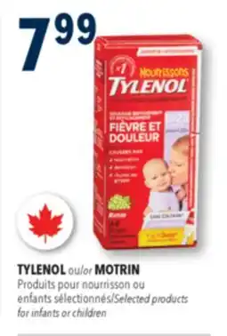 Familiprix TYLENOL Selected products for infants or children offer