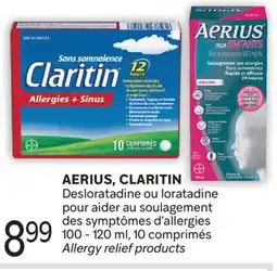 Brunet AERIUS, CLARITIN Desloratadine ou loratadine pour aider au soulagement des symptômes d'allergies offer