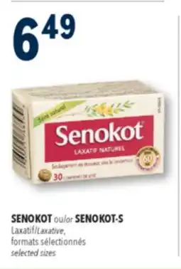 Familiprix SENOKOT Laxative, selected sizes offer