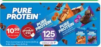 Jean Coutu Pure Protein 6 Bar Value Pack (6x50 g) offer