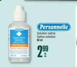Jean Coutu PERSONNELLE Saline solution offer