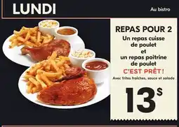 IGA REPAS POUR 2 Un repas cuisse de poulet et un repas poitrine de poulet C'EST PRÊT ! offer