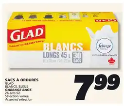 IGA GLAD GARBAGE BAGS offer